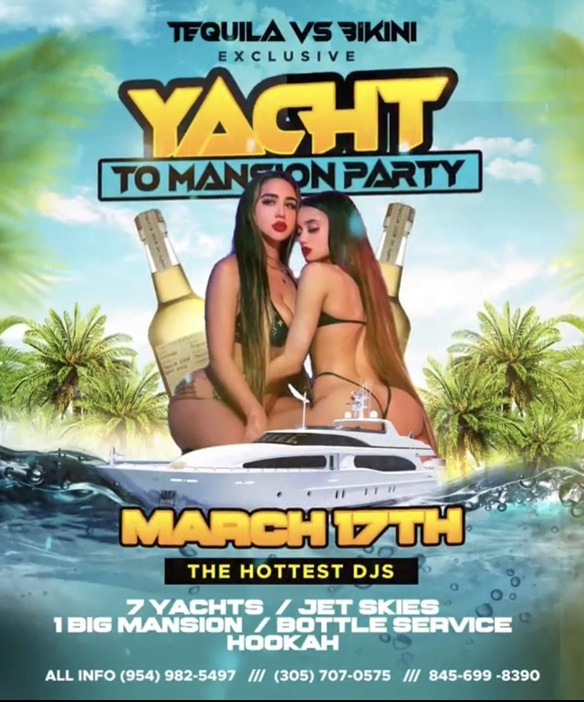 TEQUILA VS BIKINI ST. PADDYS YACHT PARTY