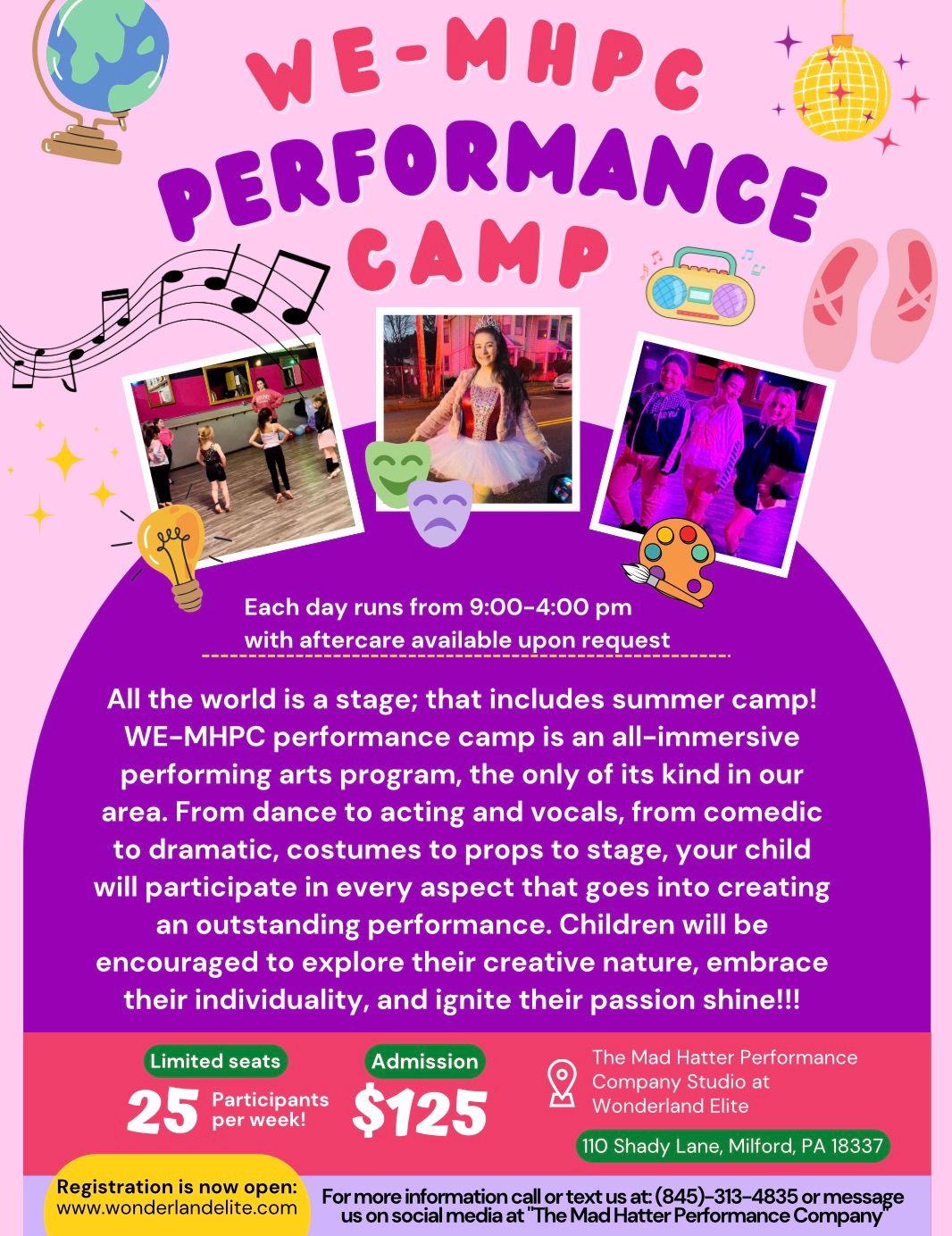 Camp Wonderland - Week #3: WE-MHPC Dance\/Performing Arts Camp (July 15th-17th)