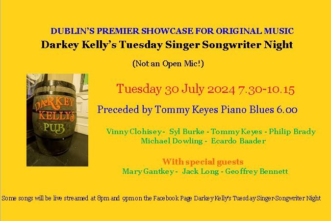 Darkey Kelly's Tuesday Singer Songwriter Night