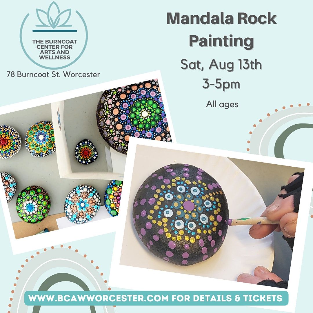 Mandala dot rock painting class-Aug 13th 3-5pm