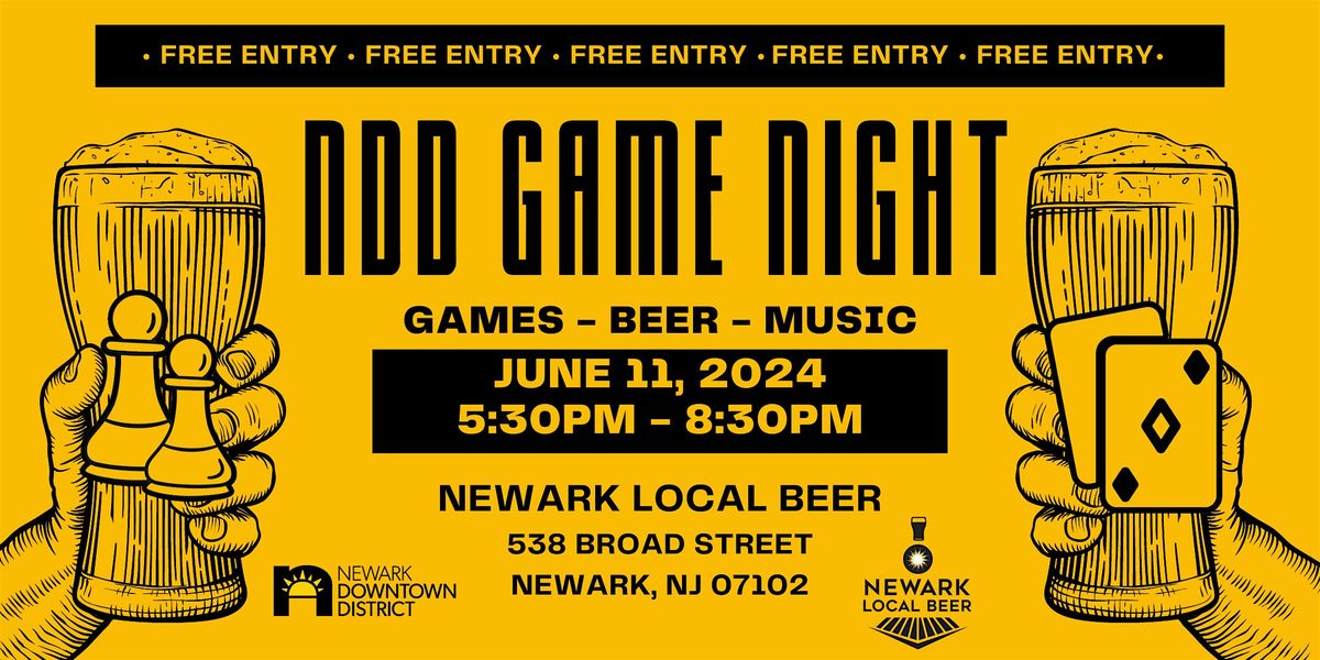 NDD Game Night at Newark Local Beer