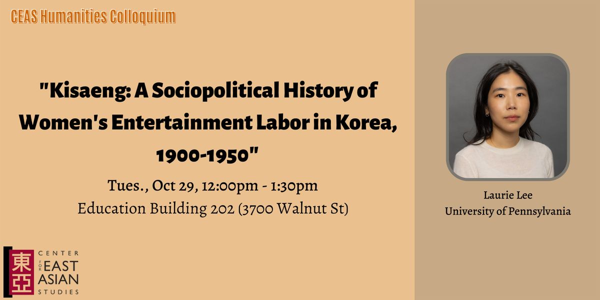 "Kisaeng: A Sociopolitical History of Women's ...1900-1950" w\/ Lee