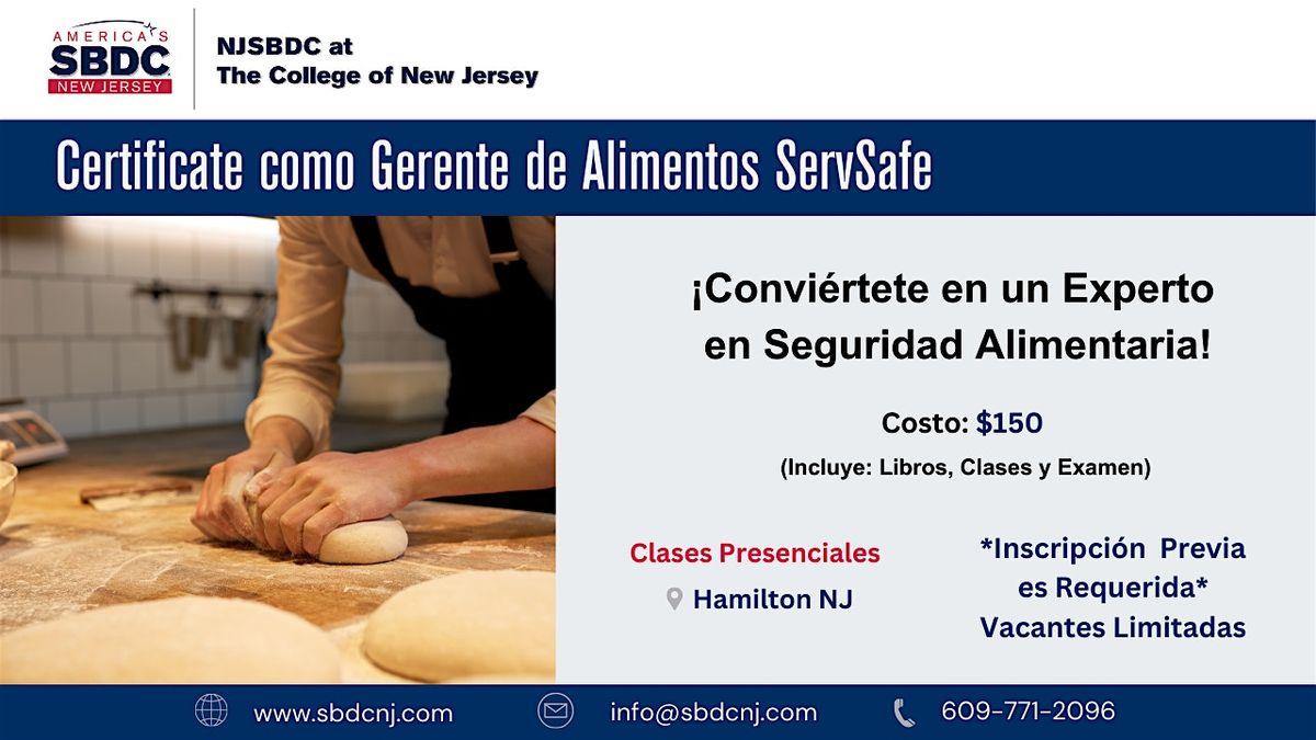 Certificate como Gerente de Alimentos ServSafe