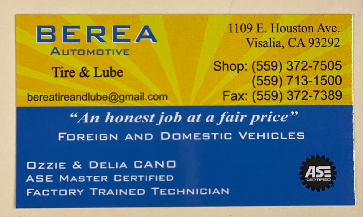 Berea Automotive and Berea Tire and Lube Vacation