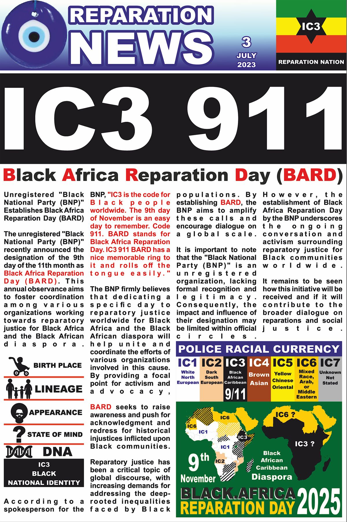 Preparations for Black Africa Reparation Day (BARD) and Black Synchronicity