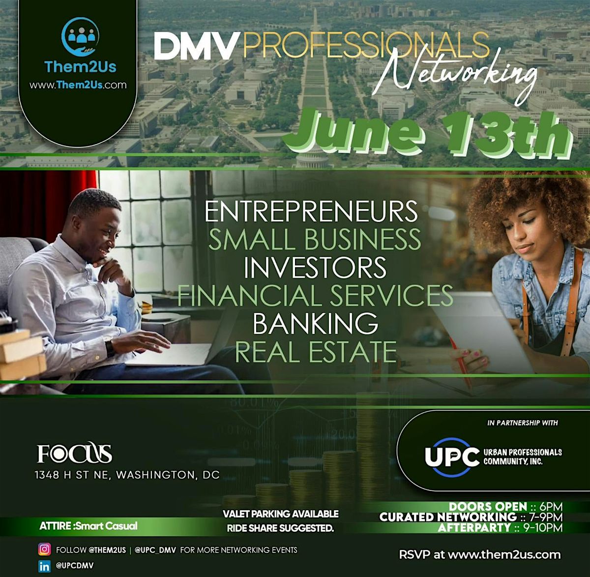 DMV Pro + UPC: Entrepreneurs, Small Biz, Investors, Banking, Real Estate