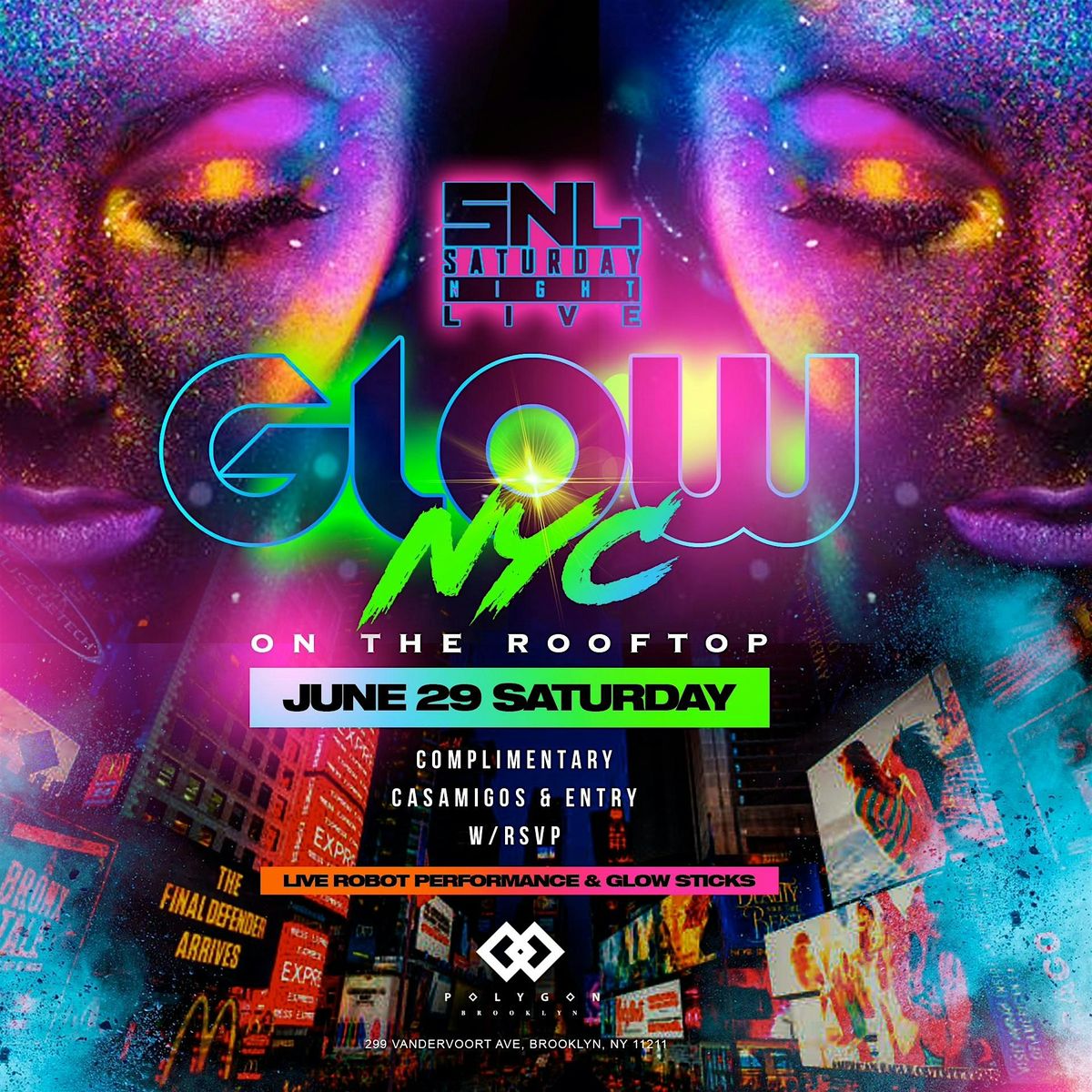 Glow NYC  @ Polygon BK 2 Floors with Rooftop: Free entry w\/ RSVP