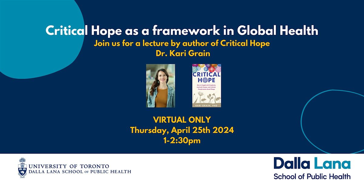 Critical hope as a framework in Global Health