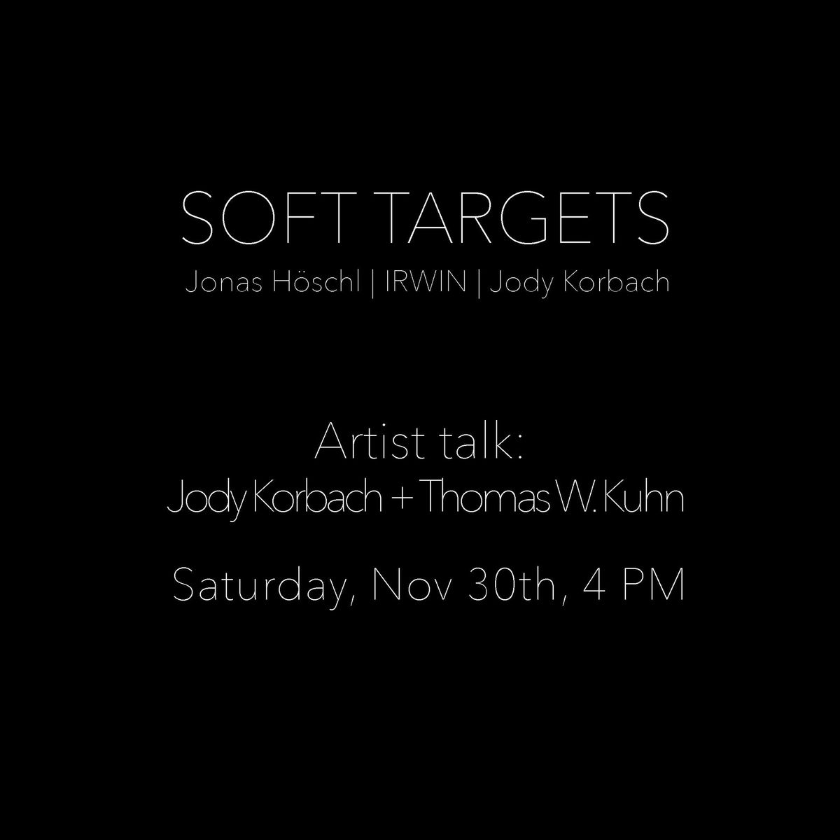 Finissage + Artist talk with Jody Korbach