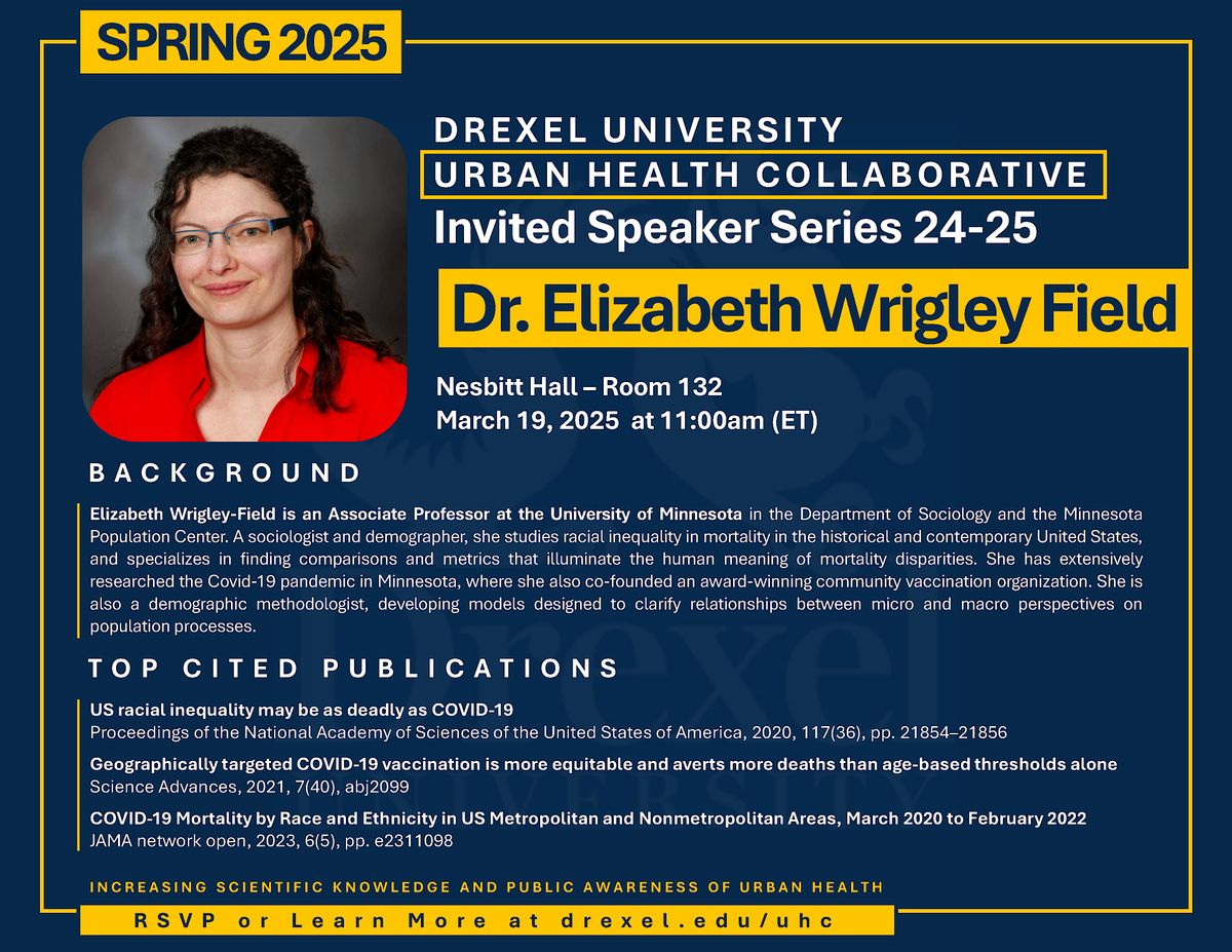 UHC Invited Speaker: Dr. Elizabeth Wrigley Field