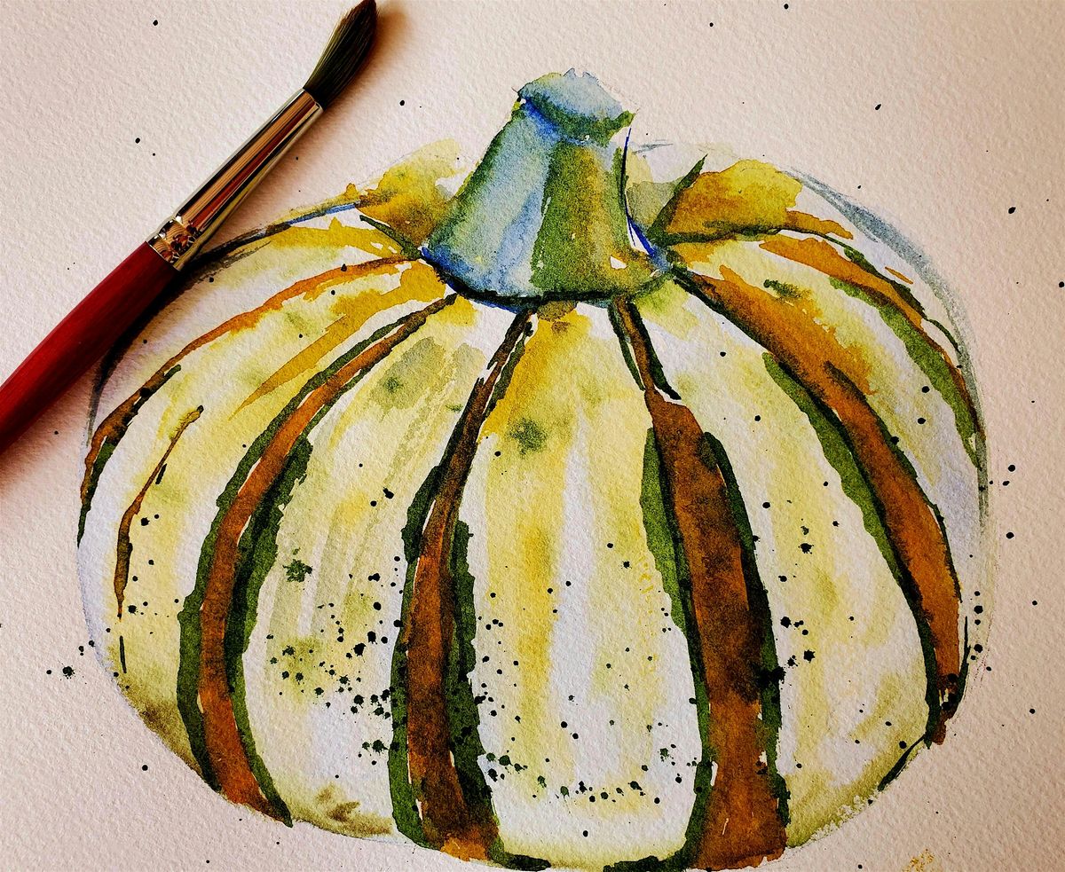 Watercolor For Beginners: Carnival Squash