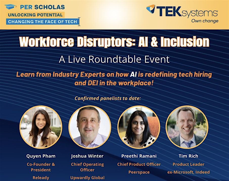 Workforce Disruptors: AI & Inclusion by Per Scholas Seattle & TEKsystems