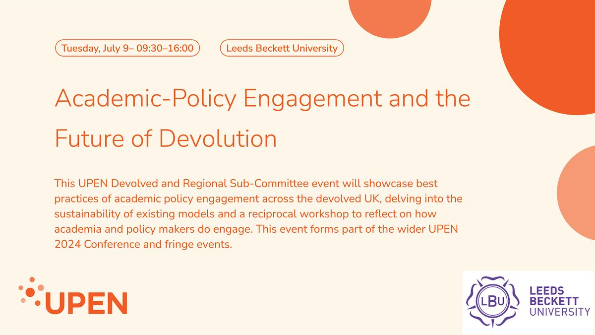 CONF 24: Academic-Policy Engagement and the Future of Devolution