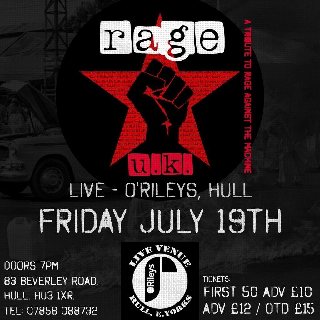 Rage UK - RATM Tribute plus support tba