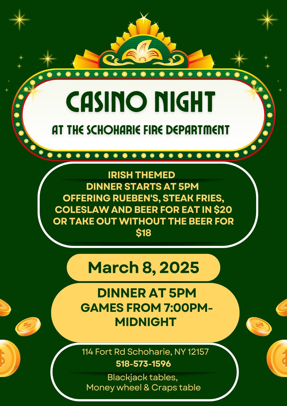 Irish Themed Casino Night