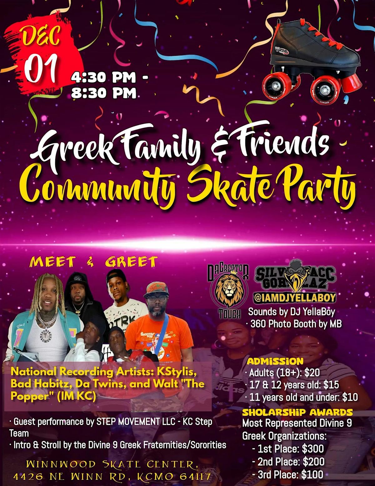 Greek Family & Friends Community Skate Party