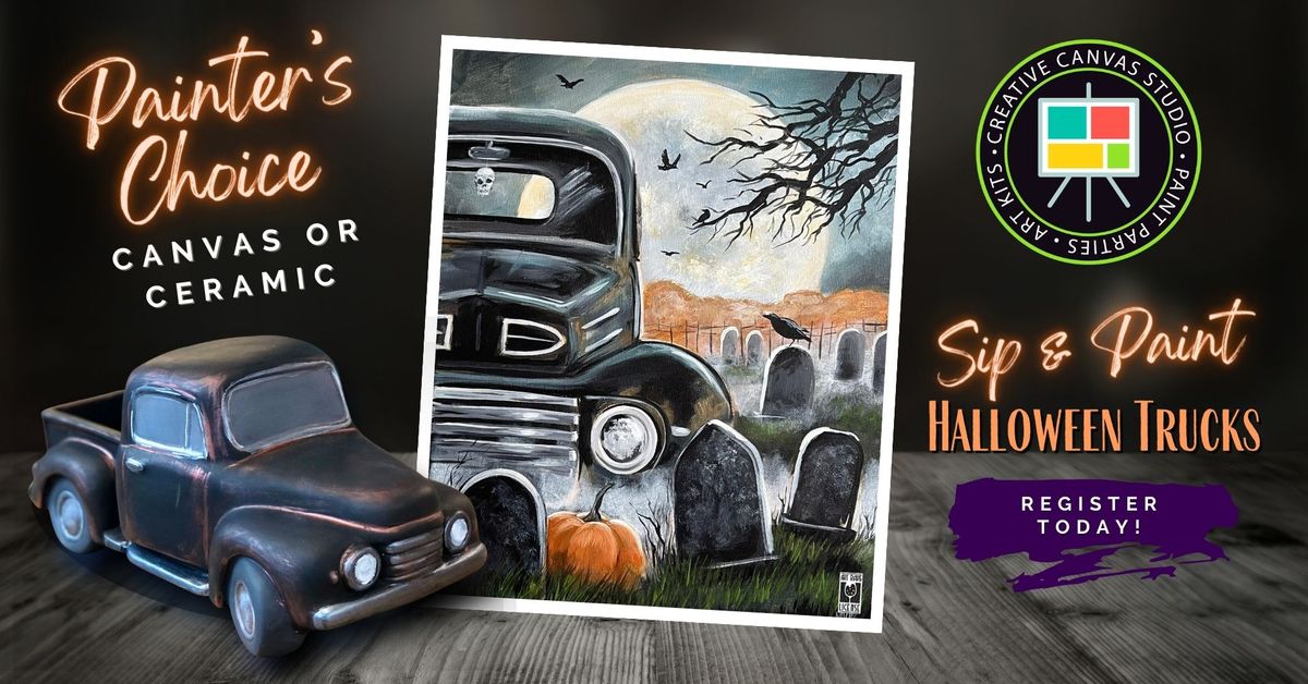 Painter's Choice  - Sip & Paint - Halloween Trucks