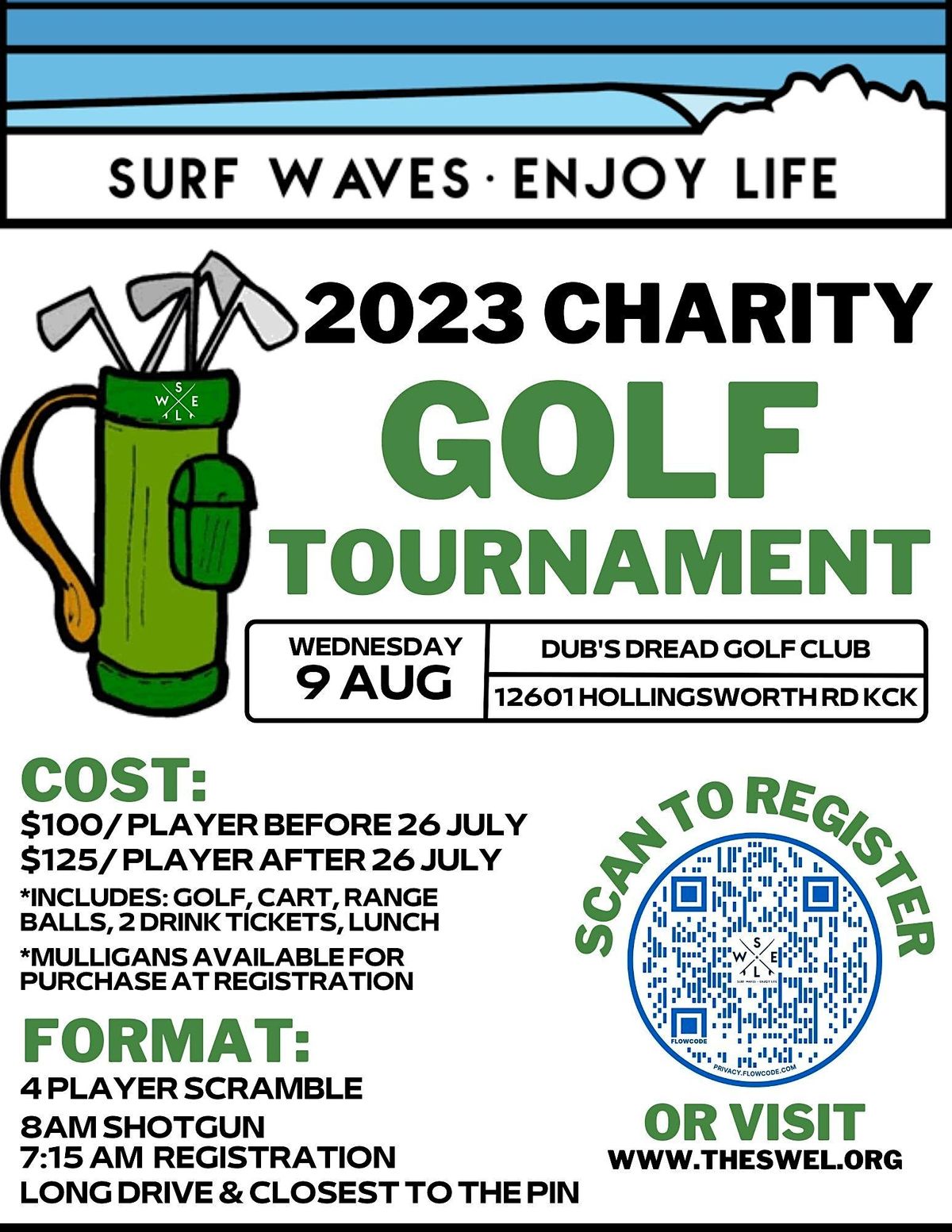 SWEL 2023 Golf tournament, Dub's Dread Golf Club, Kansas City, 9 August