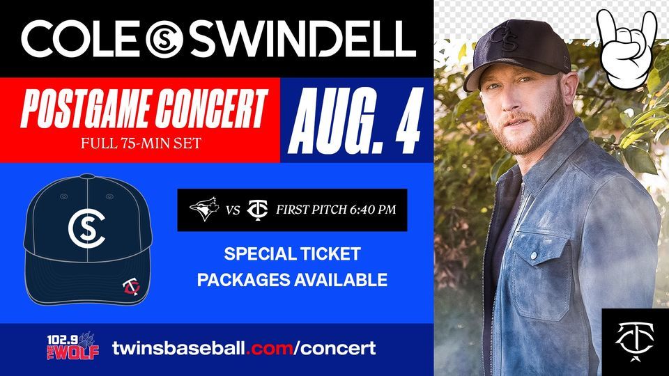 The MN Twins & 102.9 The Wolf welcome Cole Swindell to Target Field