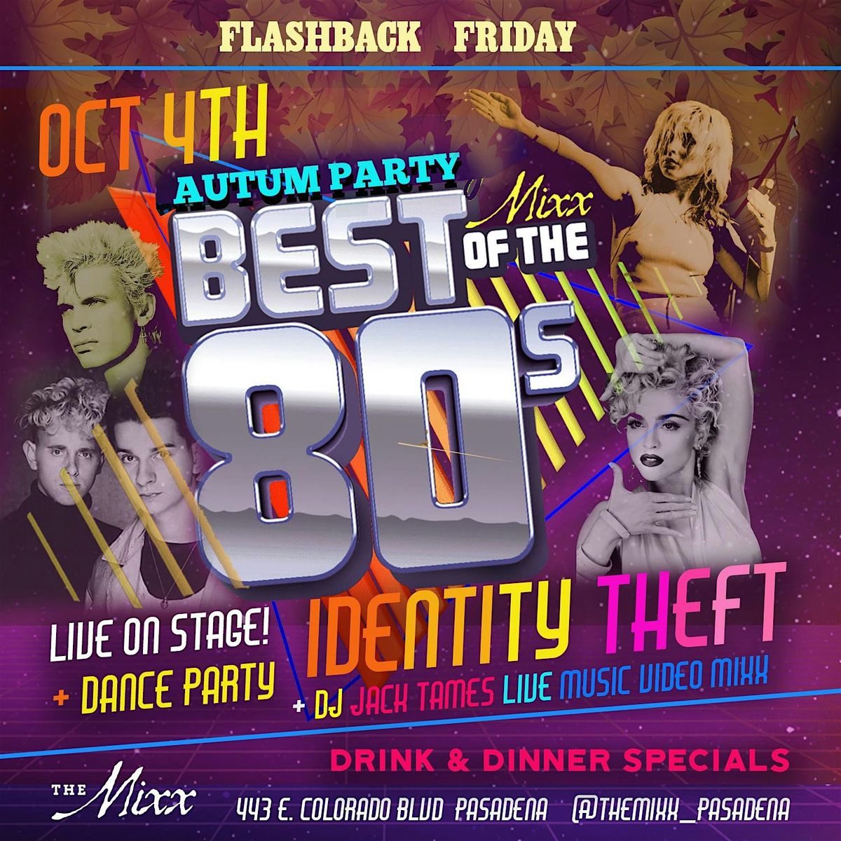 BEST of  the 80's Live Tribute Show and Dance Party