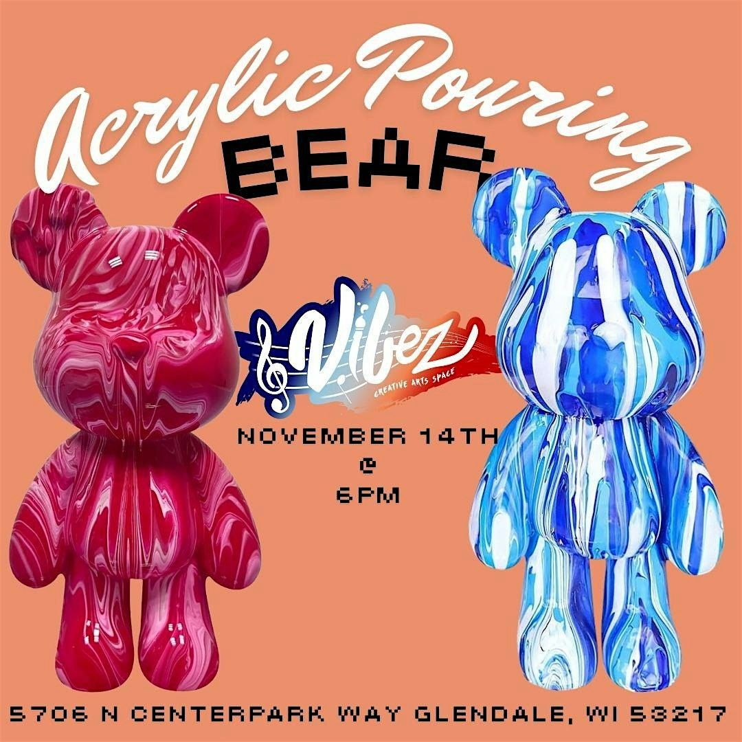 Bear Fluid Art Paint Party