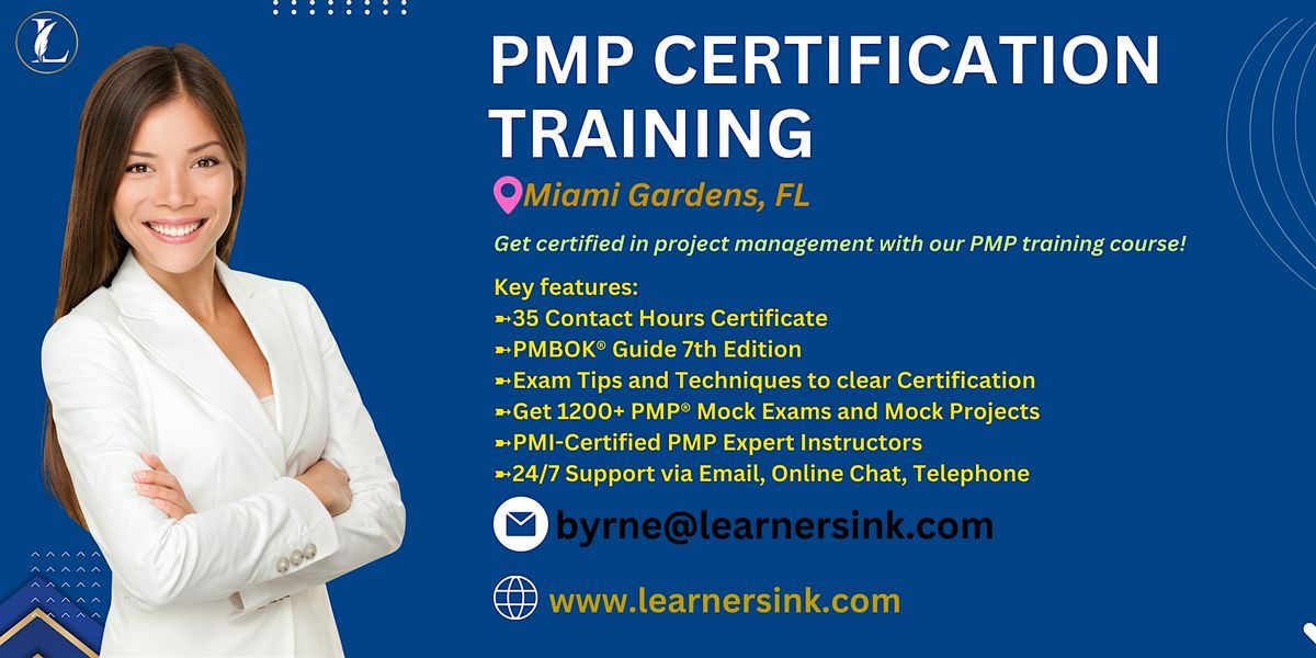 PMP Exam Preparation Training Classroom Course in Miami Gardens, FL