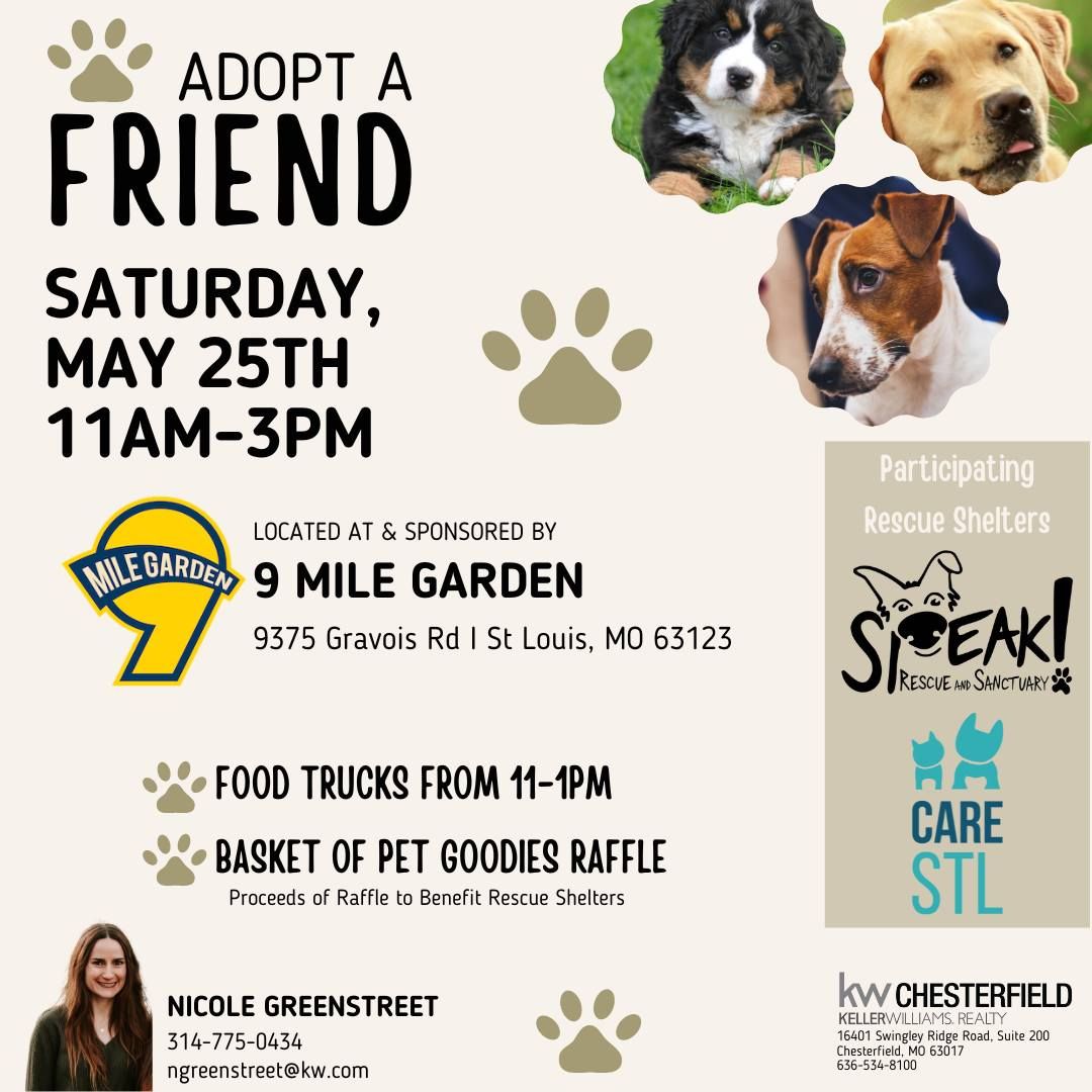 Adopt a Friend Adoption Event at 9 Mile Garden