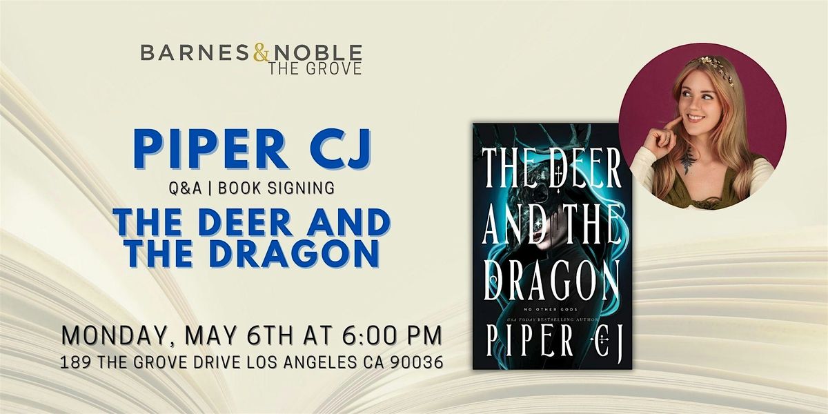 Piper CJ answers questions and signs THE DEER AND THE DRAGON - BN The Grove