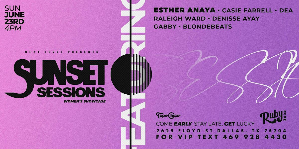 June 23rd - Sunset Sessions at GLS Ruby Room