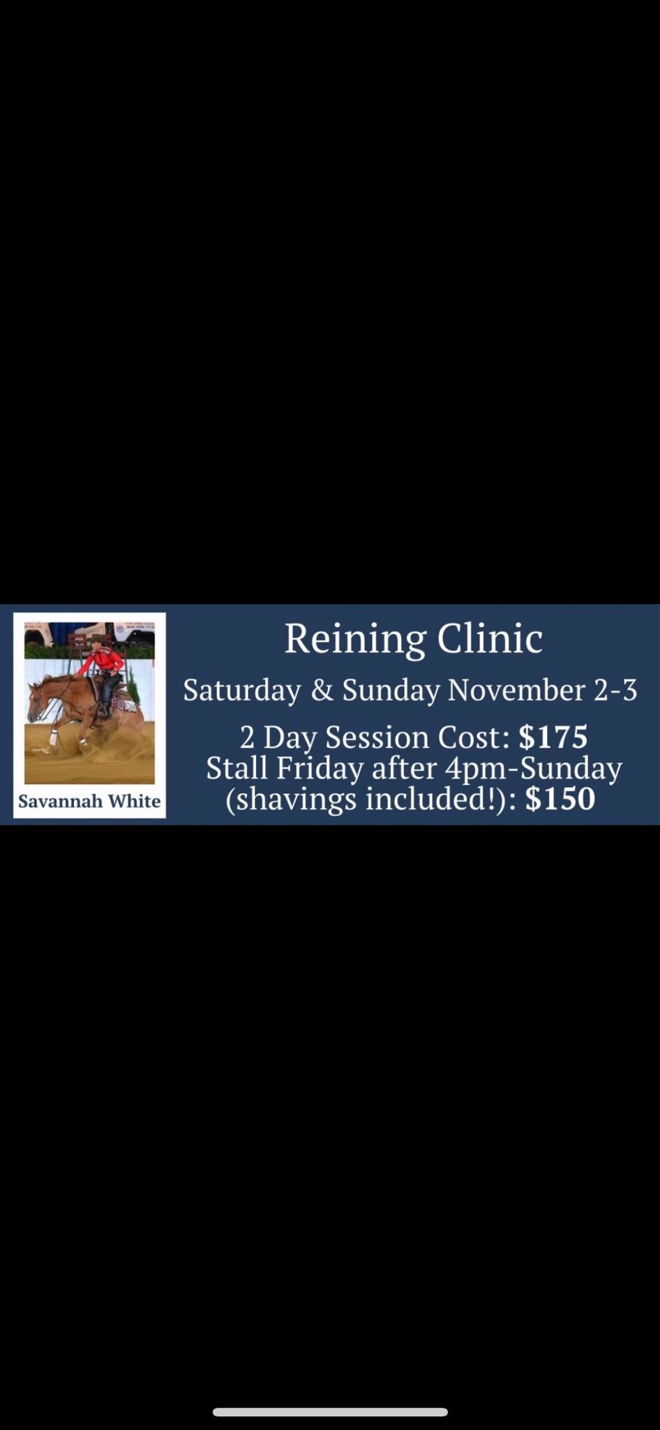 SMWC Reining Clinic with Savannah White