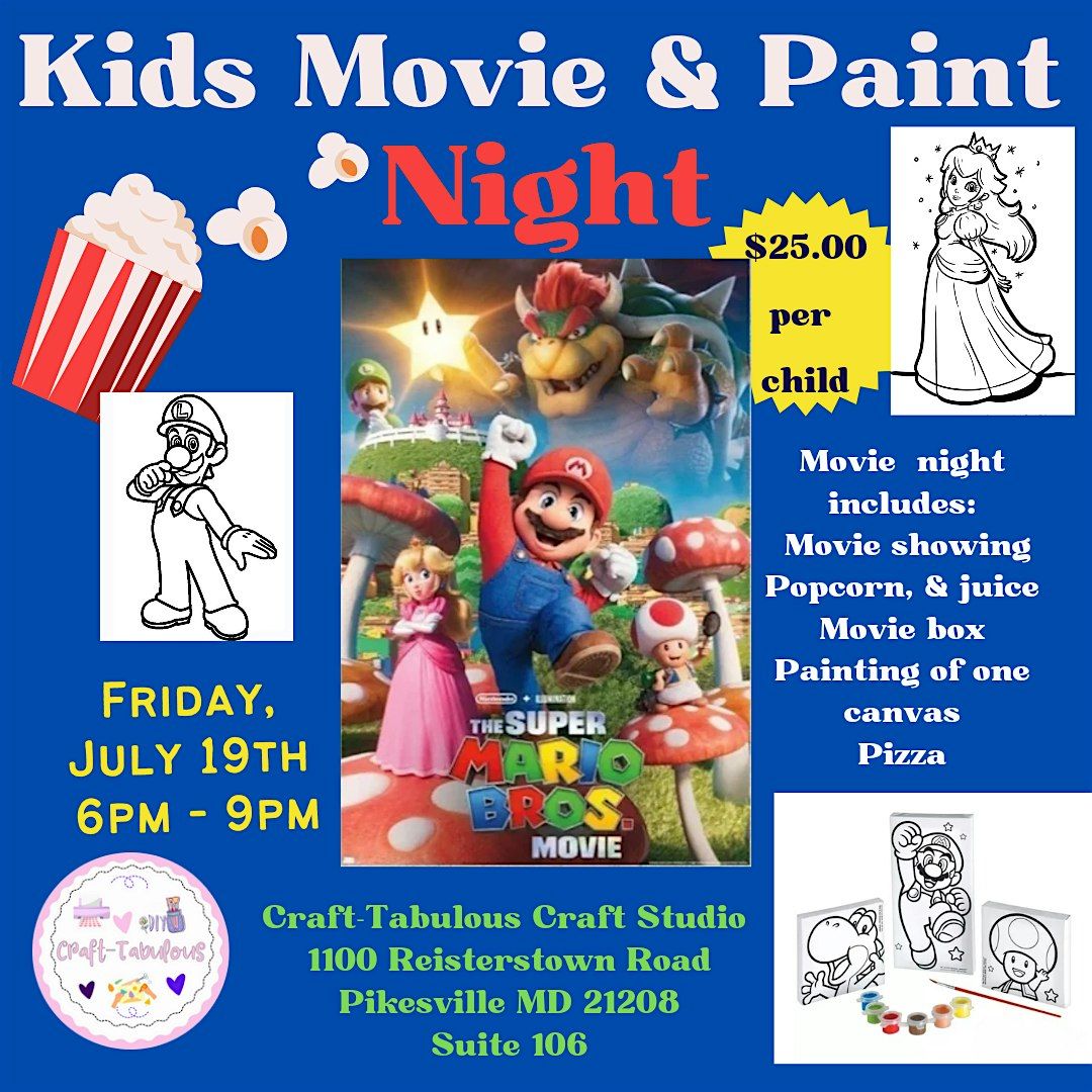 Kids Movie & Paint Night