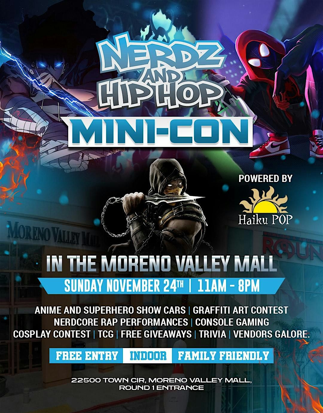 Nerdz and Hip Hop Mini-Con  In the Moreno Valley Mall