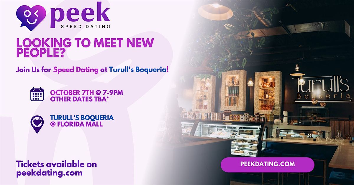 Speed Dating (Ages 25-39) @ Turulls Boqueria by Peek Dating