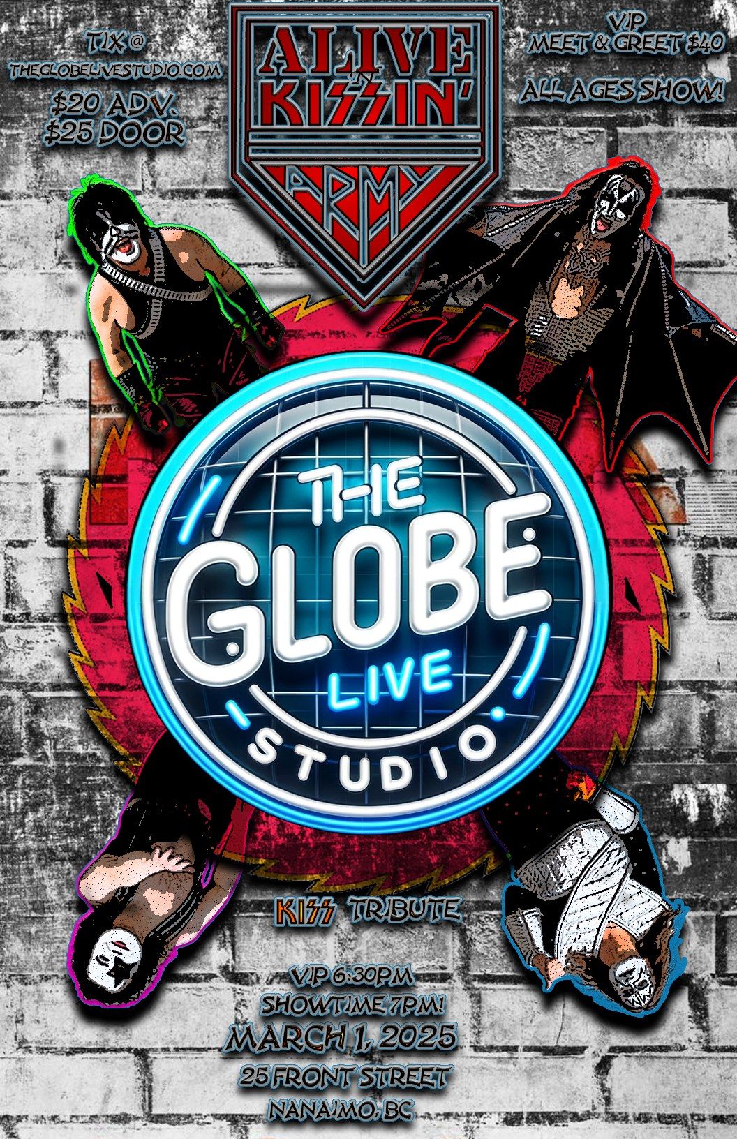 Kiss Tribute Show In Nanaimo! - Alive N' Kissin LIVE At The Globe Live Studio 