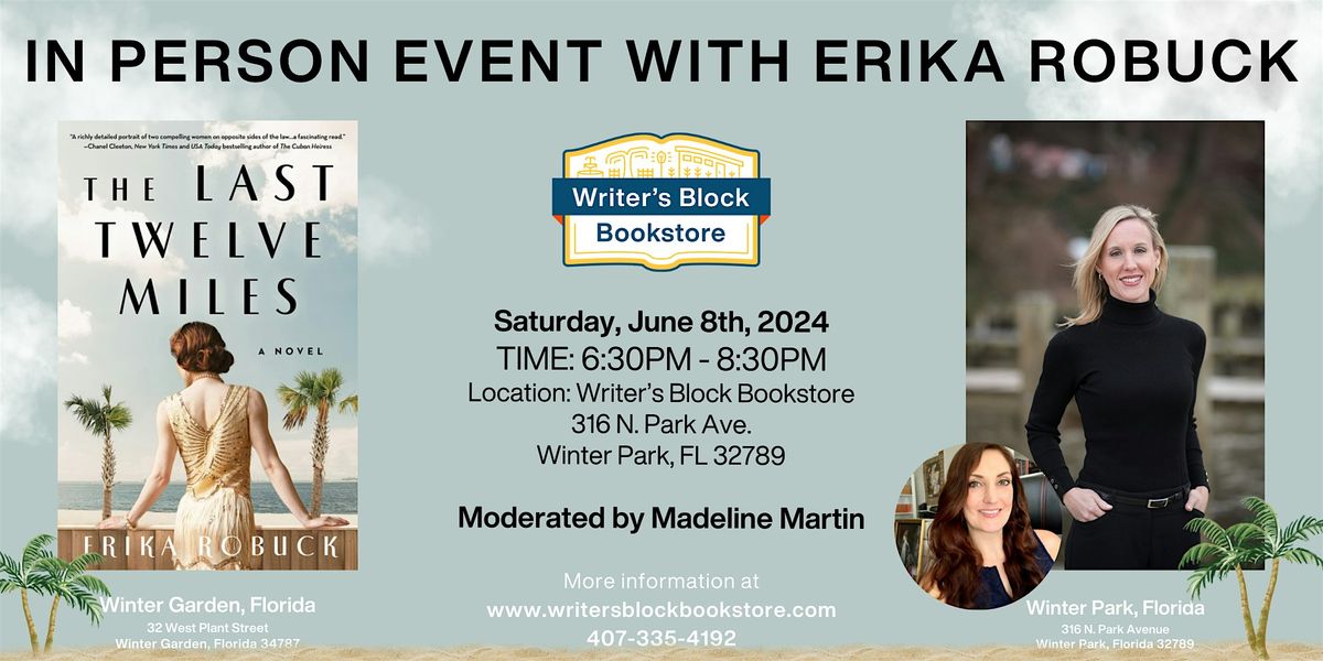In Person Event with Erika Robuck