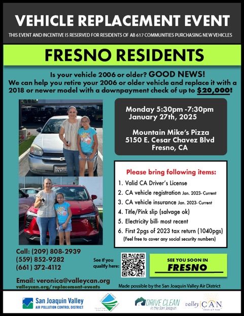 Vehicle Replacement Workshop- FRESNO!