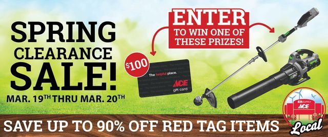 Ace Spring Clearance Sale Woodward Ace Hardware 19 March 21