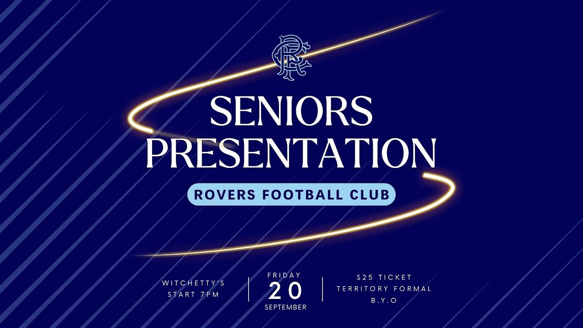 Rovers Football Club Seniors Presentation Night