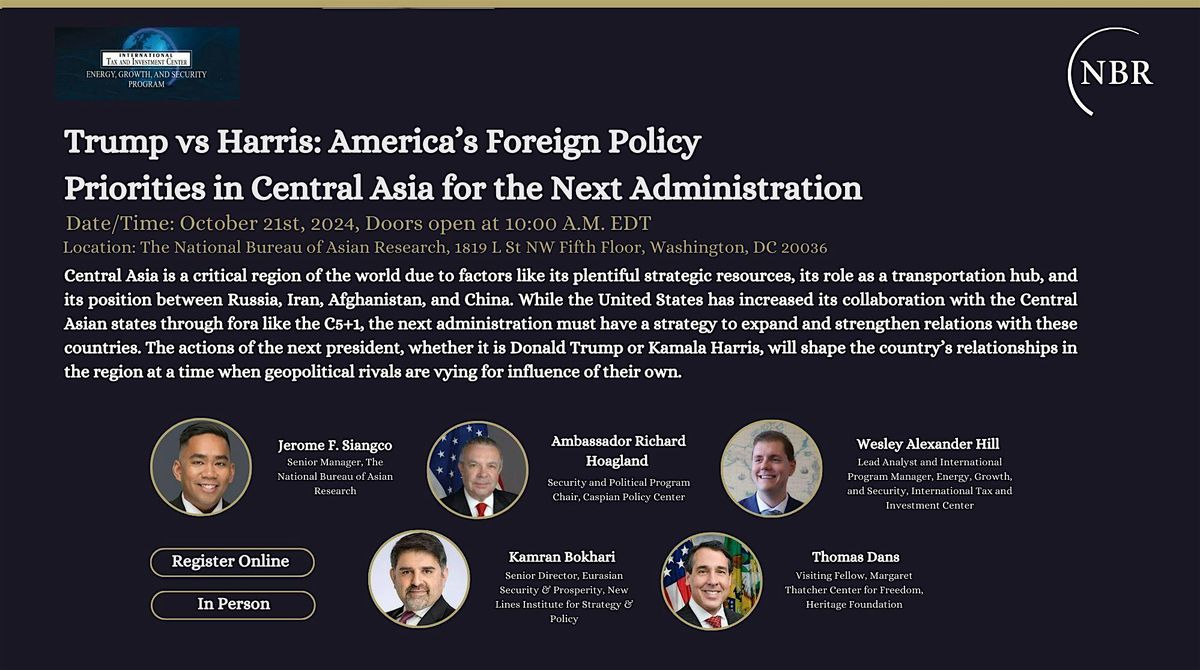 U.S. Foreign Policy Priorities in Central Asia for the Next Administration