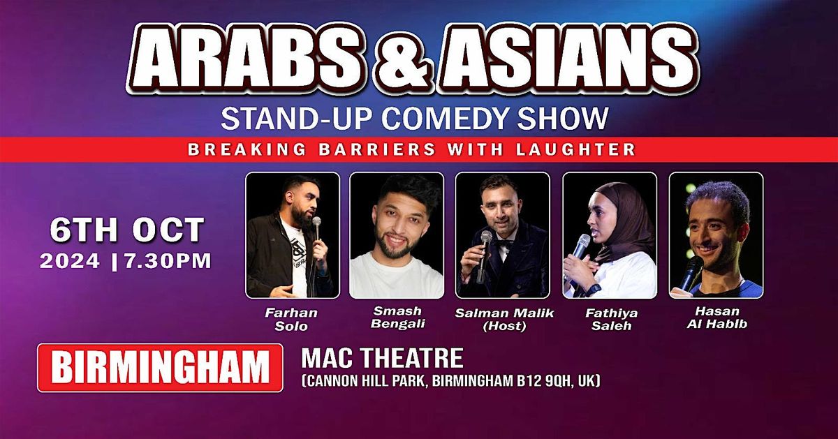 Arabs & Asians Charity Stand-up Comedy Show Birmingham