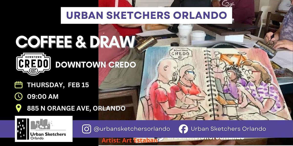 FREE Meet-up: Urban Sketchers  Orlando -  Coffee & Draw
