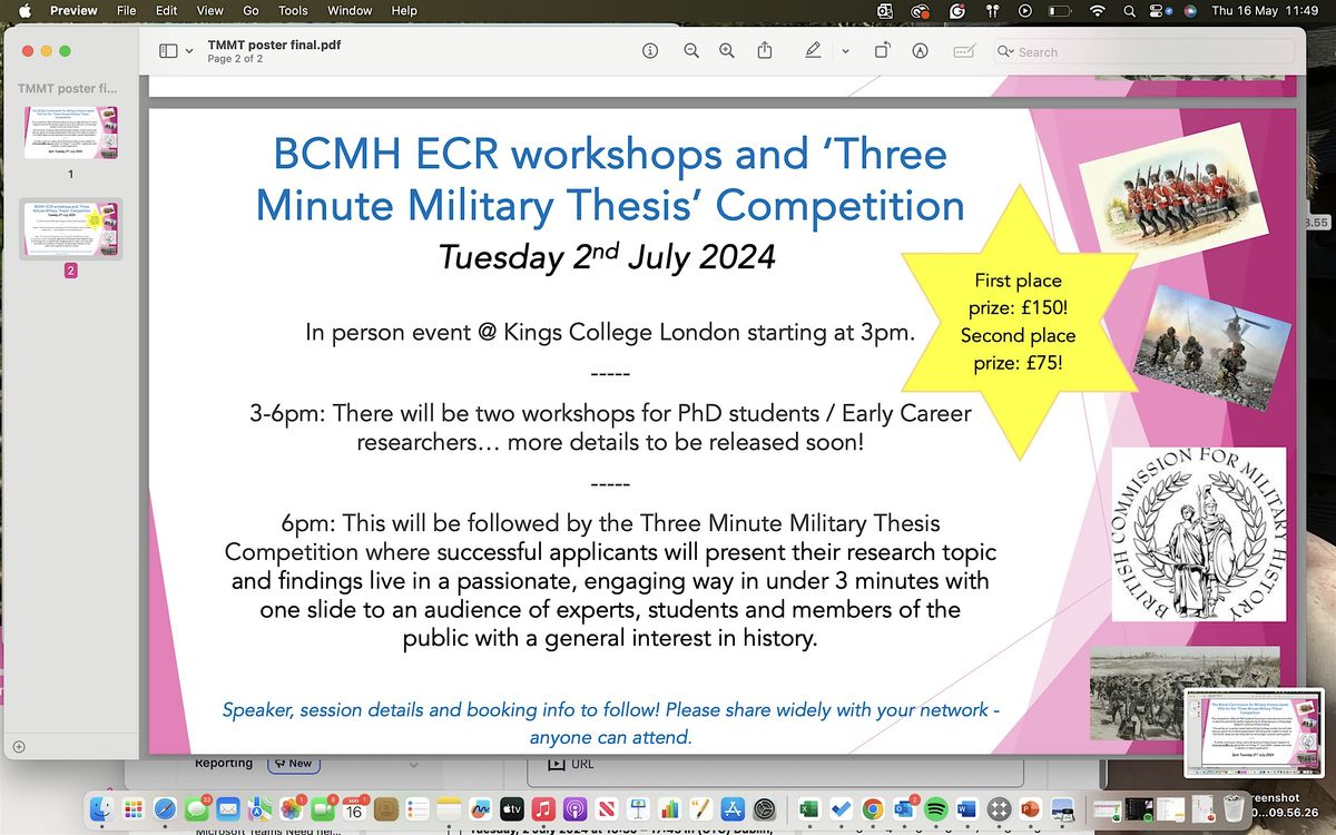 BCMH workshops and TMMT competition