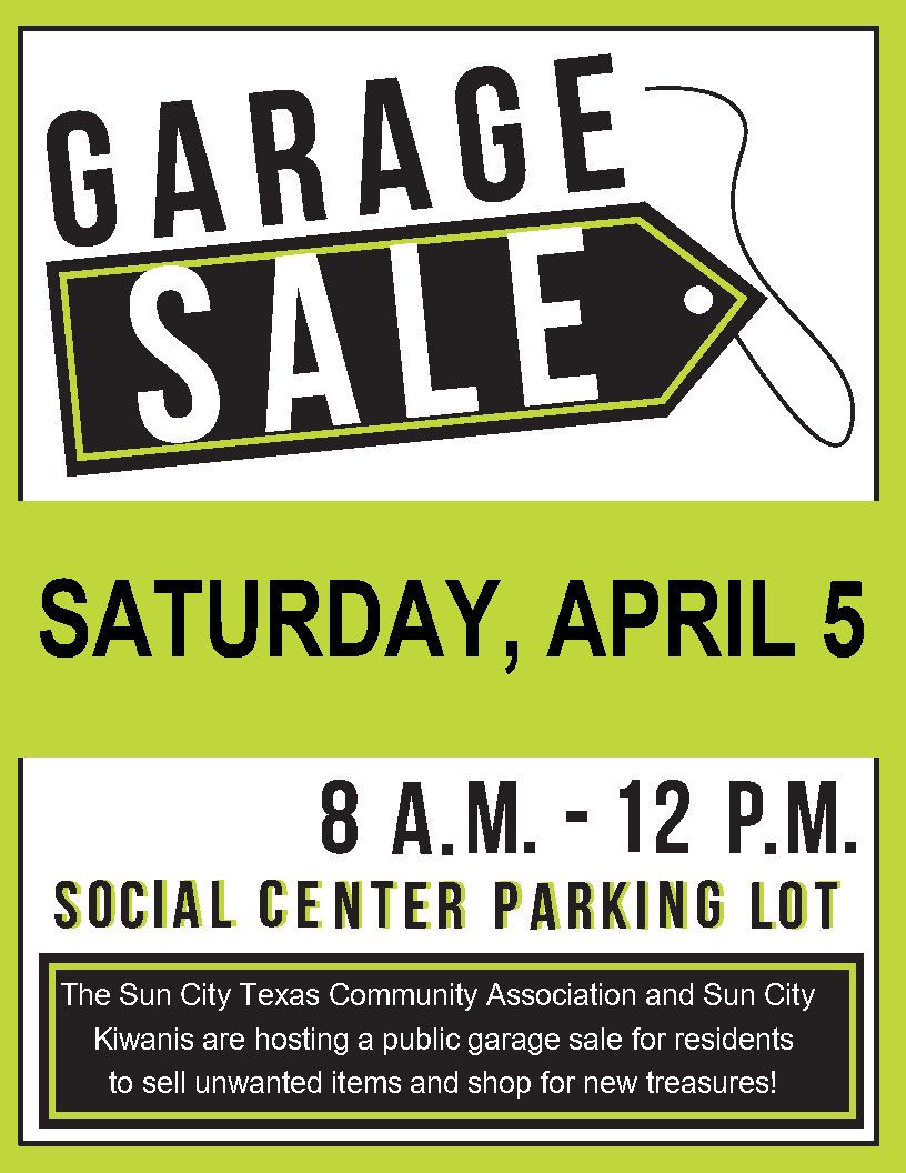 Kiwanis - Sun City Texas Spring Garage Sale