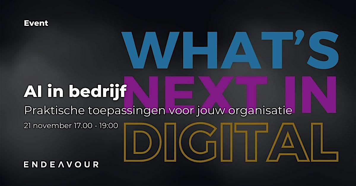 What's Next in Digital - AI in bedrijf