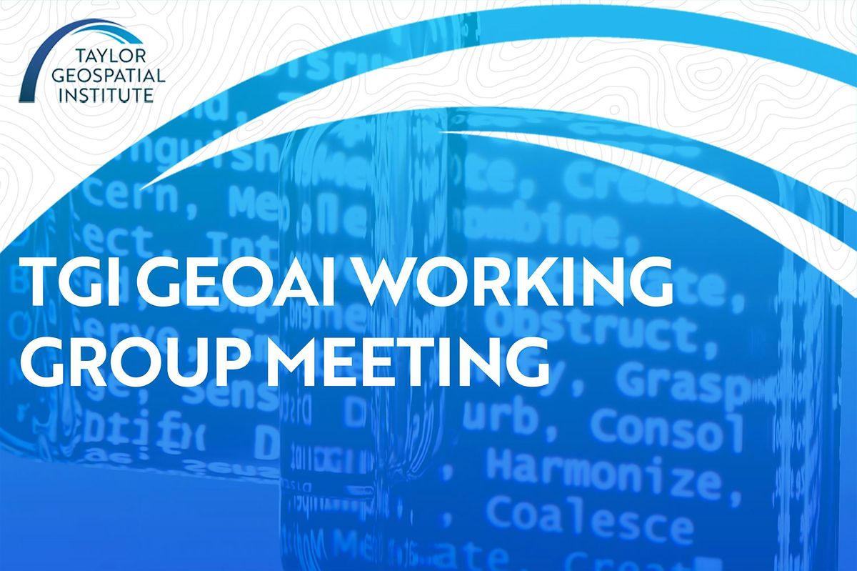 November TGI GeoAI Working Group Meeting (Hybrid)