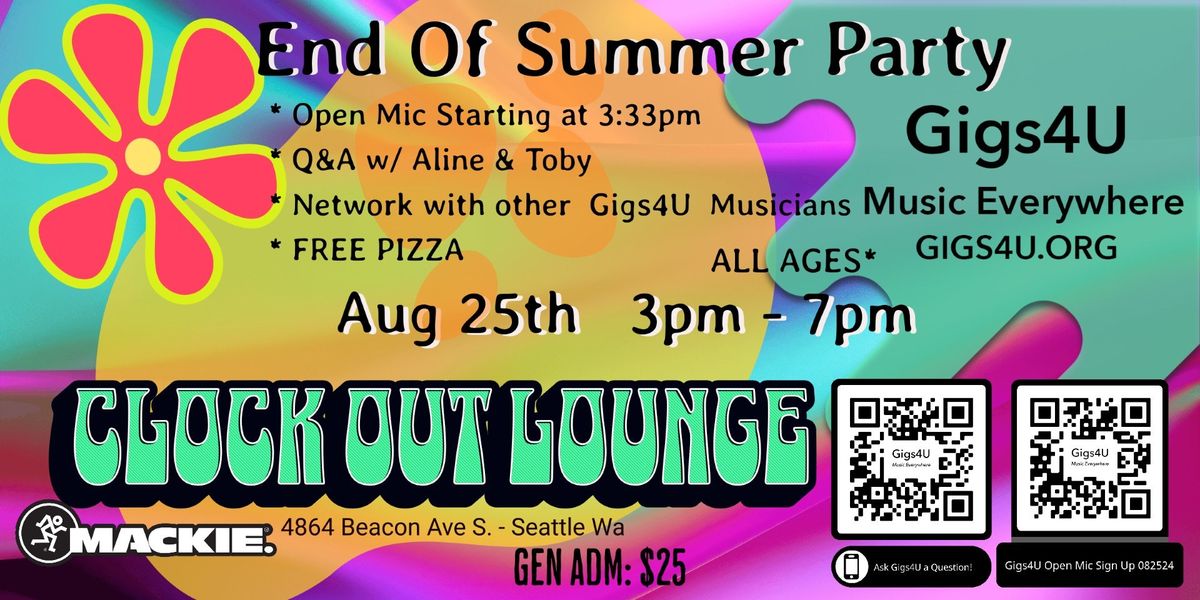 Gigs4U End of Summer Party!