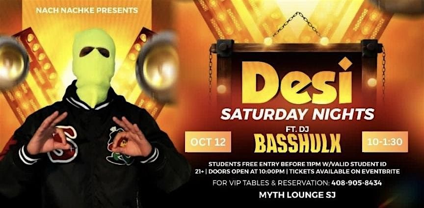 Desi Saturdays at Myth Lounge