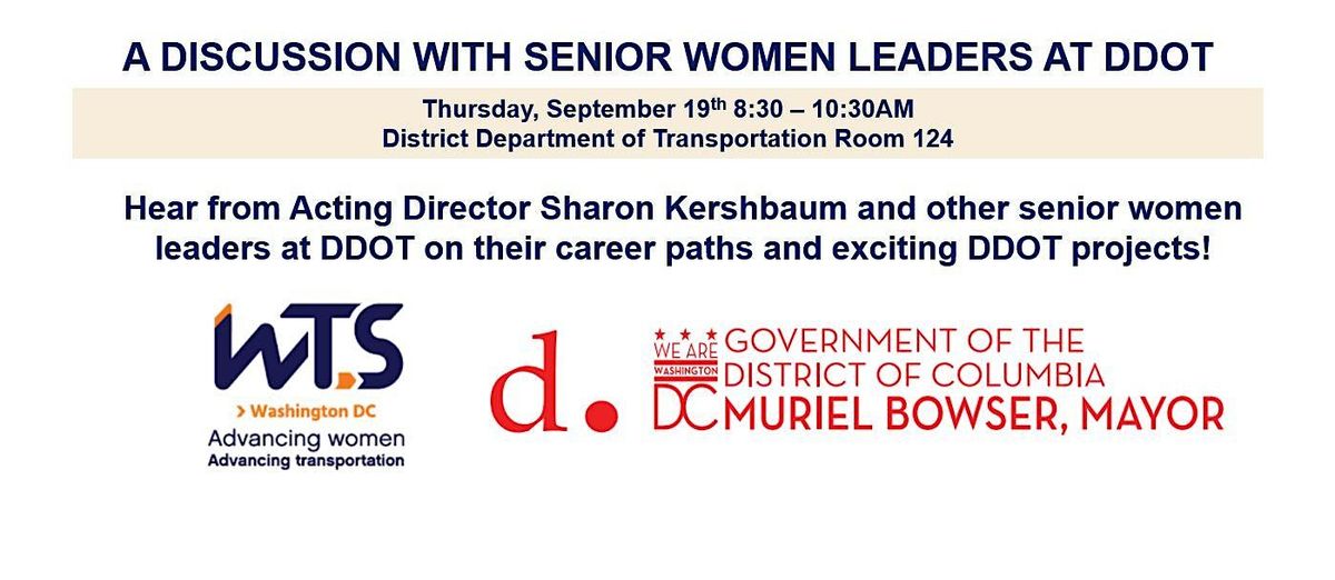 A Discussion with Senior Women Leaders at DDOT