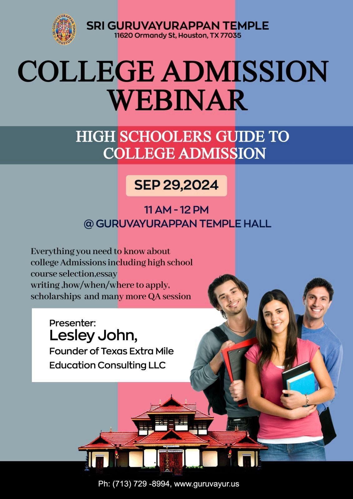 College Admission Webinar 