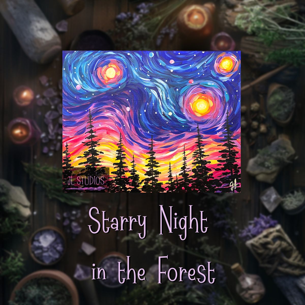 Starry Night in the Forest Tipsy Painting Class